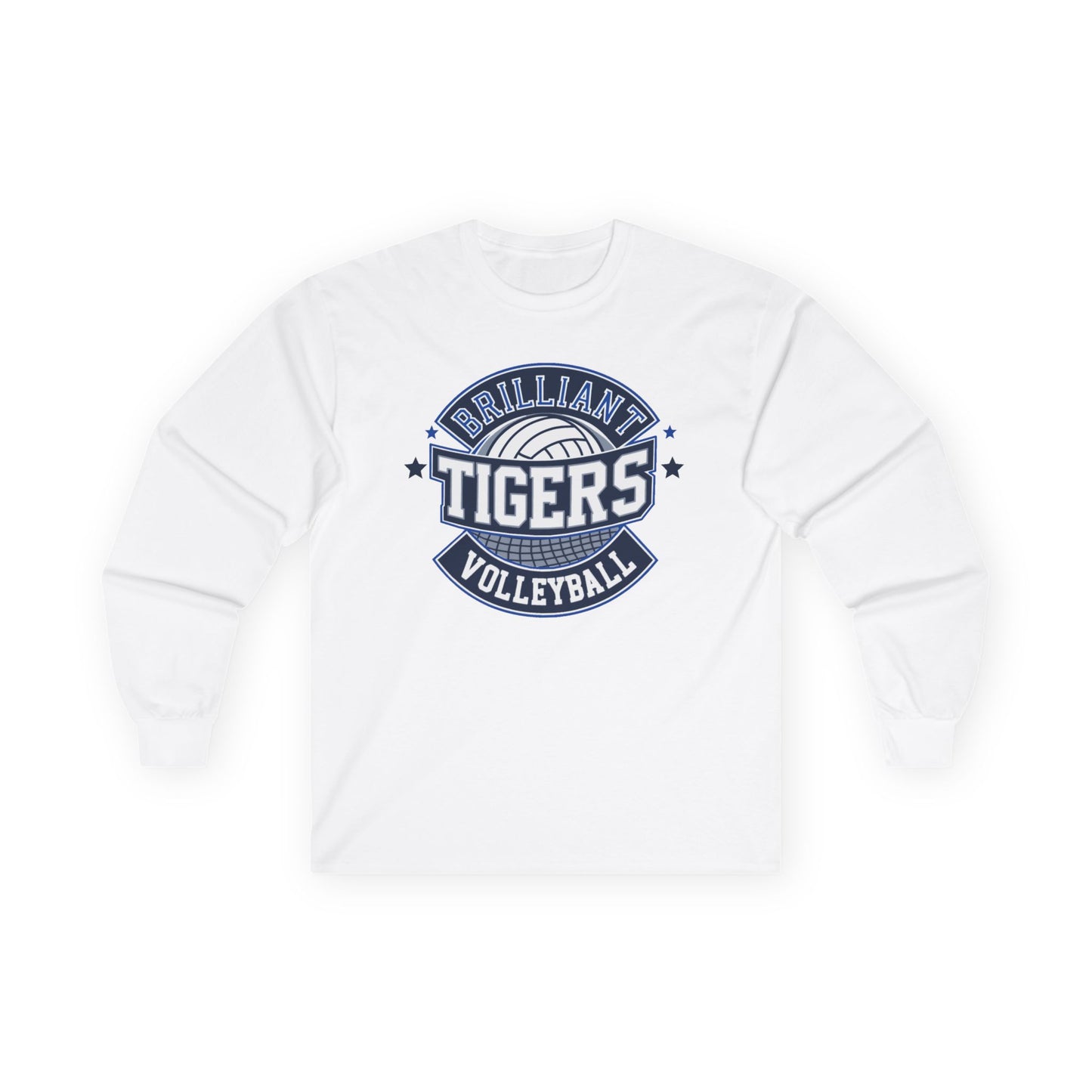 Adult Long Sleeve Tee \ Brilliant Tigers Volleyball \ BTV1