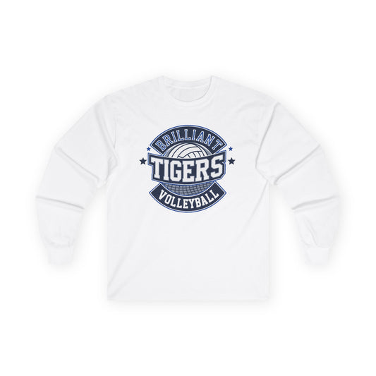 Adult Long Sleeve Tee \ Brilliant Tigers Volleyball \ BTV1