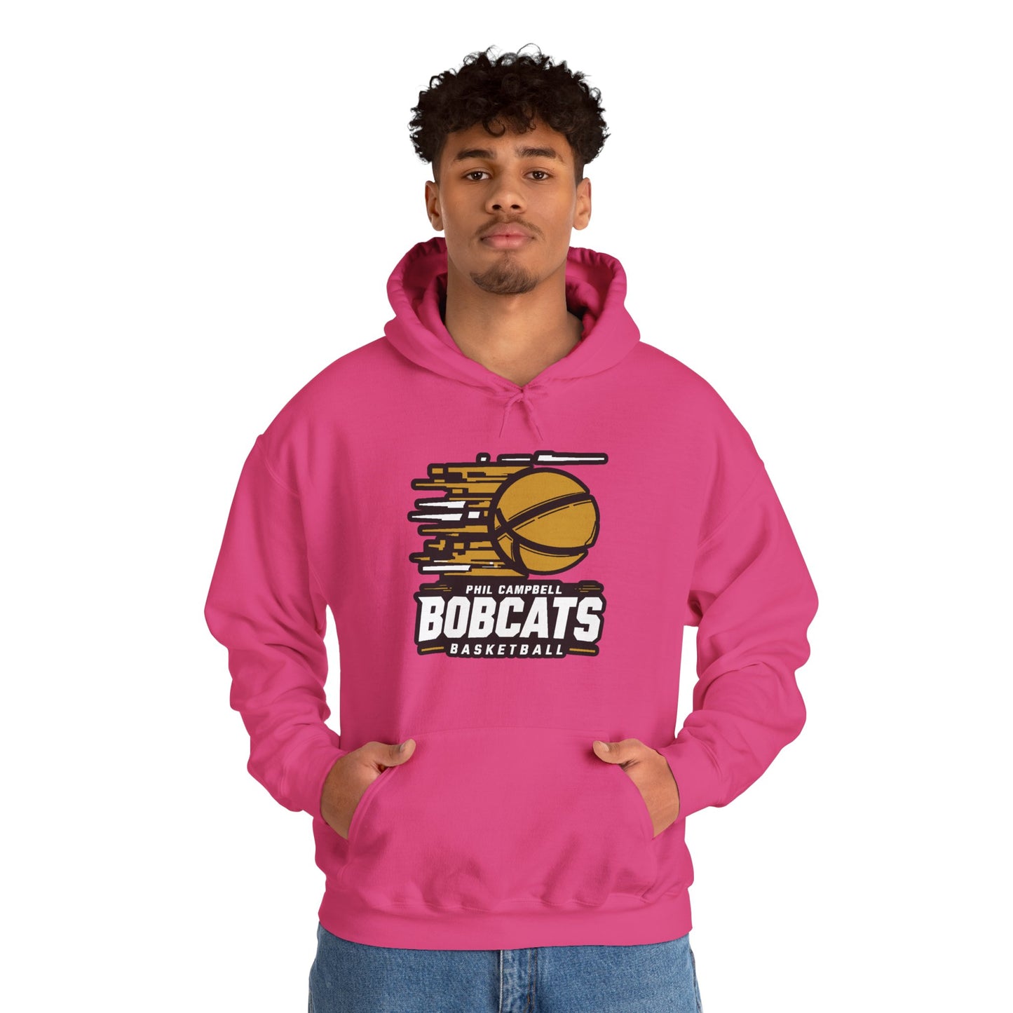 Adult Hoodie Sweatshirt \ Phil Campbell Bobcats Basketball \ PCBBK2