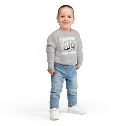 Toddler Crewneck Sweatshirt \ Hamilton Aggies Cross-Country \ HCC2