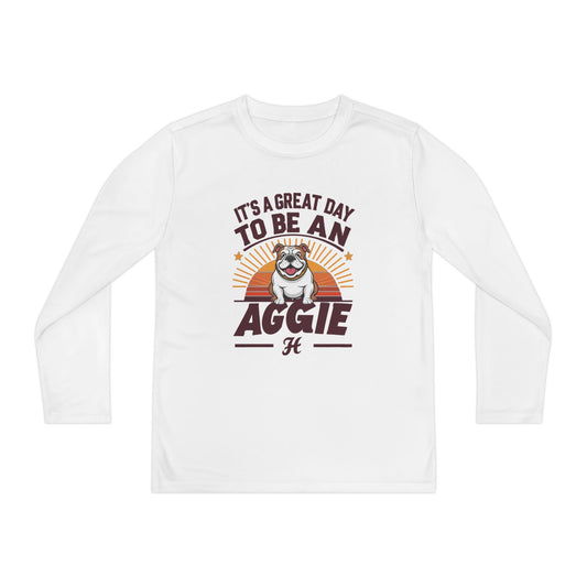 Youth Long Sleeve Tee \ It's a Great Day to Be an Aggie! \ GDA2