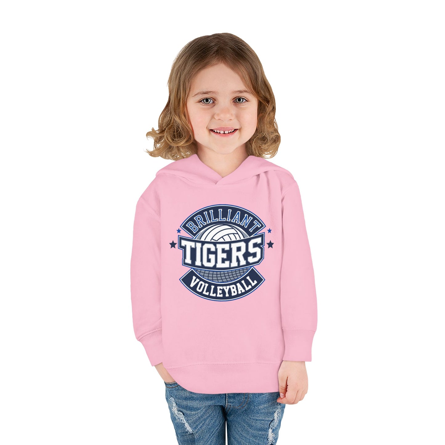 Toddler Hoodie Sweatshirt \ Brilliant Tigers Volleyball \ BTV1