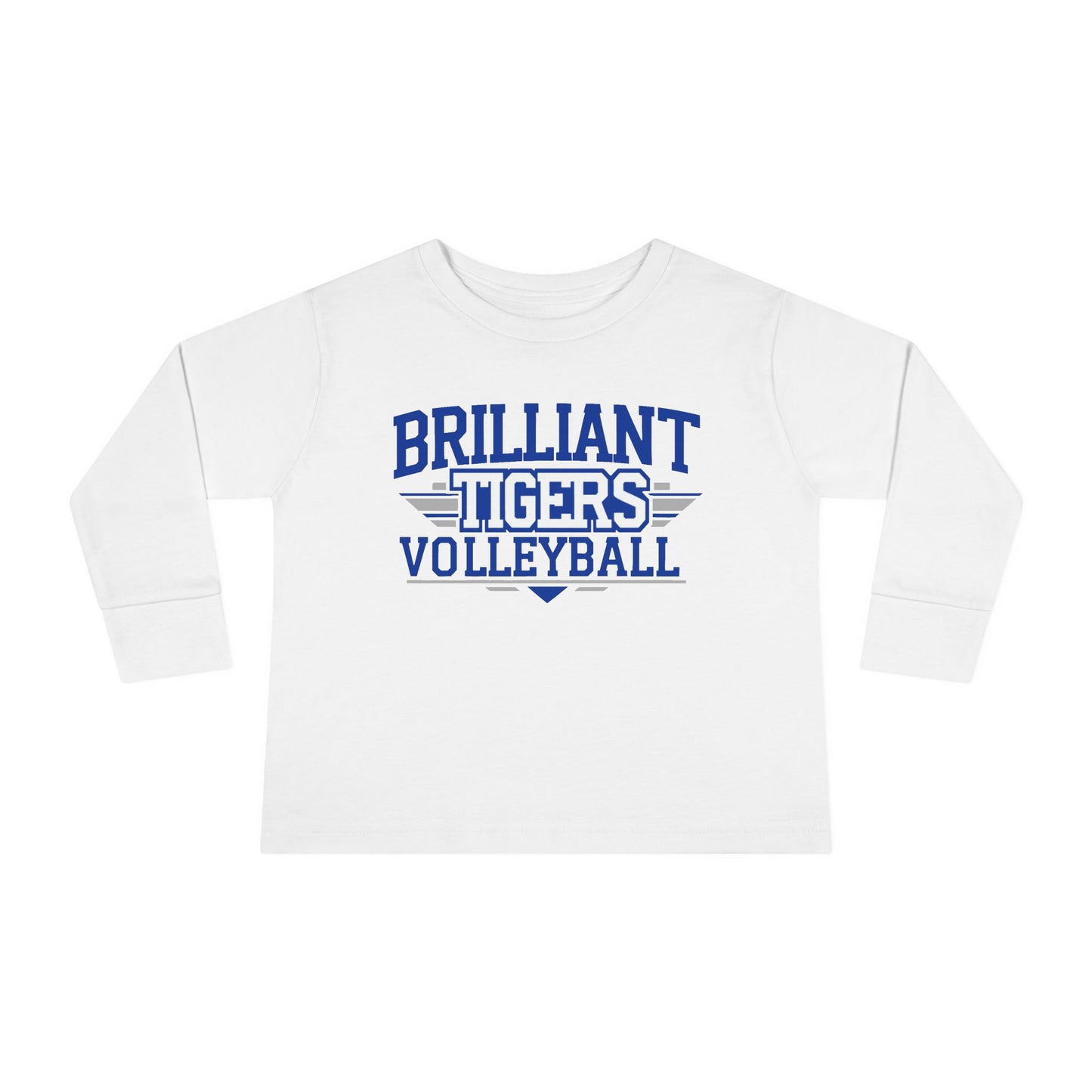 Toddler Long Sleeve Tee \ Brilliant Tigers Volleyball \ BTV2
