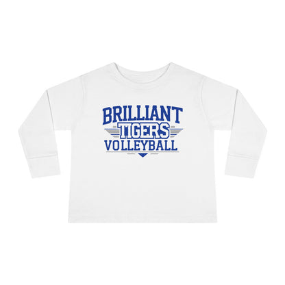 Toddler Long Sleeve Tee \ Brilliant Tigers Volleyball \ BTV2