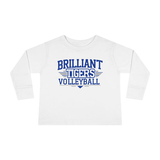 Toddler Long Sleeve Tee \ Brilliant Tigers Volleyball \ BTV2
