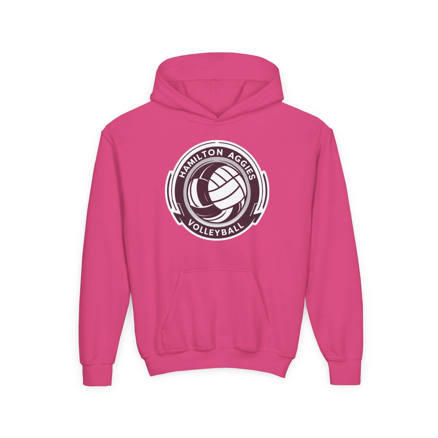 Youth Hoodie Sweatshirt \ Hamilton Aggies Volleyball \ HAV1