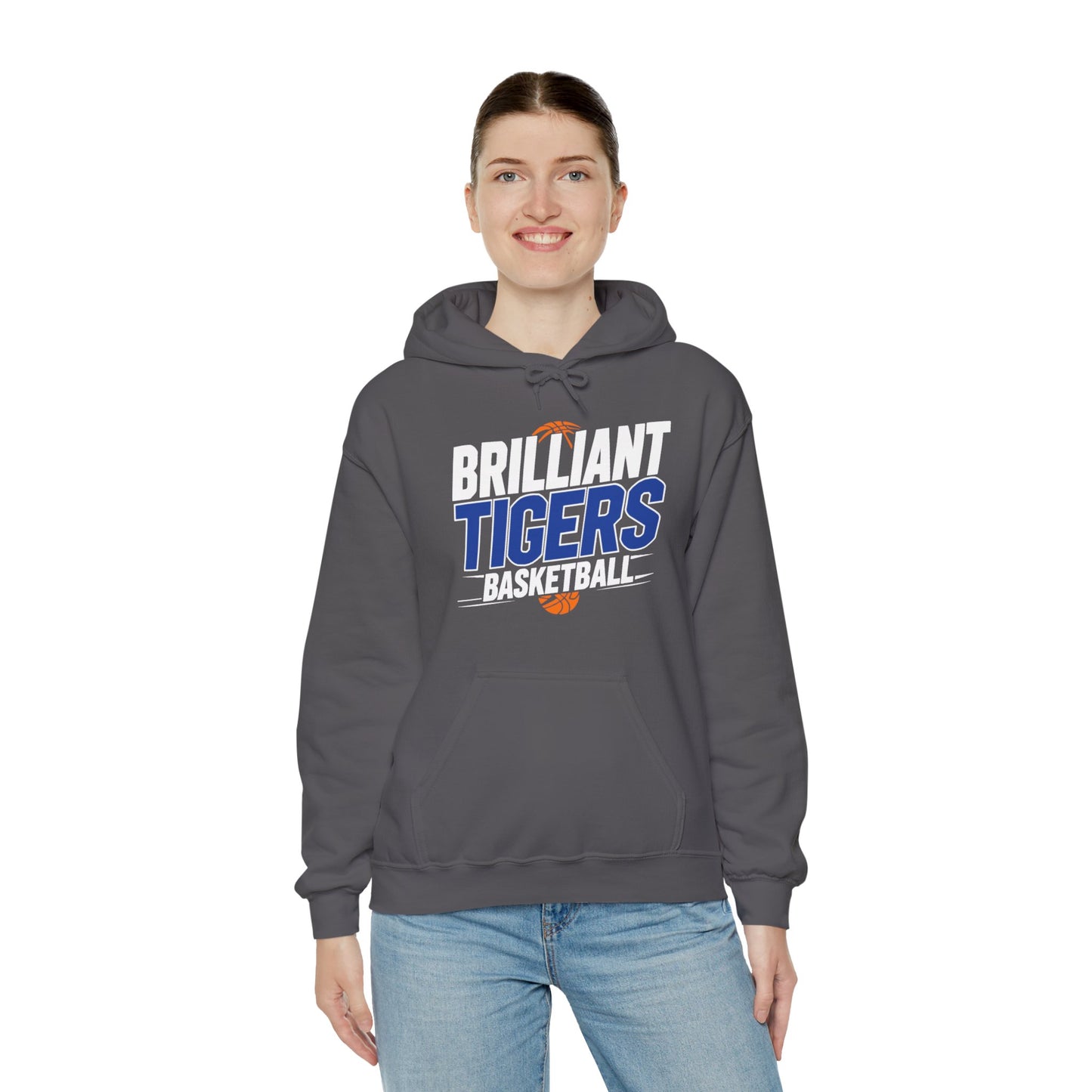 Adult Hoodie Sweatshirt \ Brilliant Tigers Basketball \ BTBK1