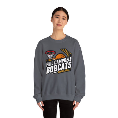 Adult Crewneck Sweatshirt \ Phil Campbell Bobcats Basketball \ PCBBK1