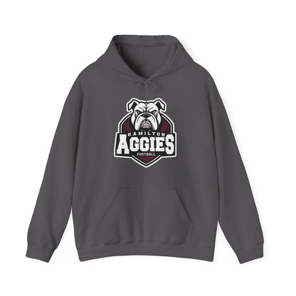 Adult Hoodie Sweatshirt \ Hamilton Aggies Football \ HAF2