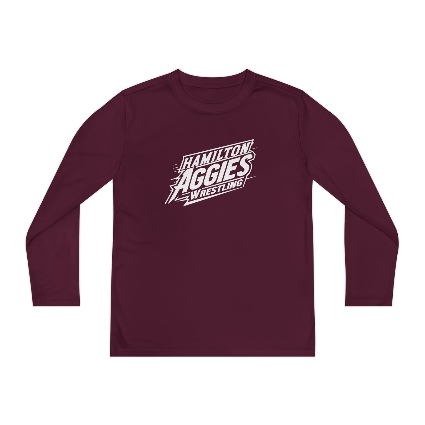 Youth Long Sleeve Tee \ Hamilton Aggies Wrestling \ HAW1
