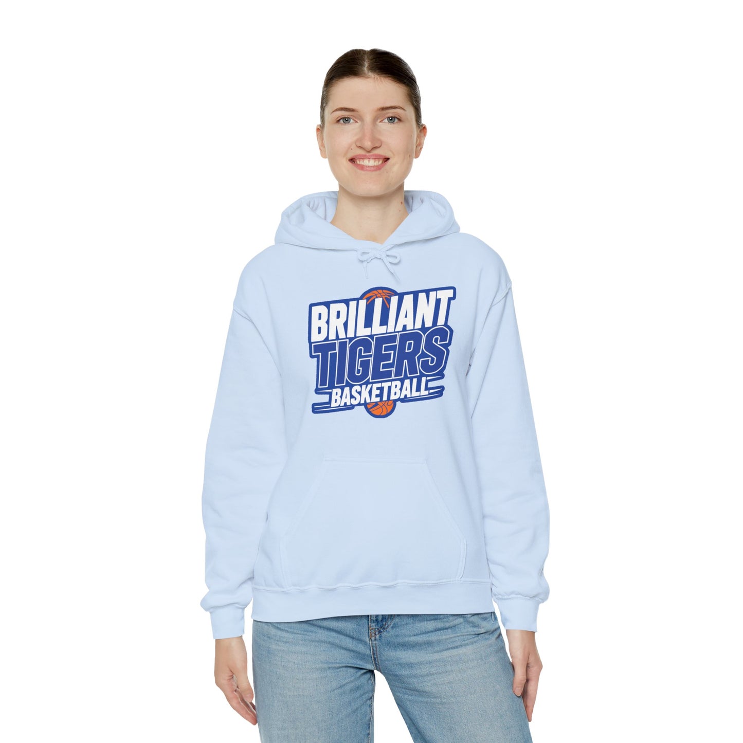 Adult Hoodie Sweatshirt \ Brilliant Tigers Basketball \ BTBK1