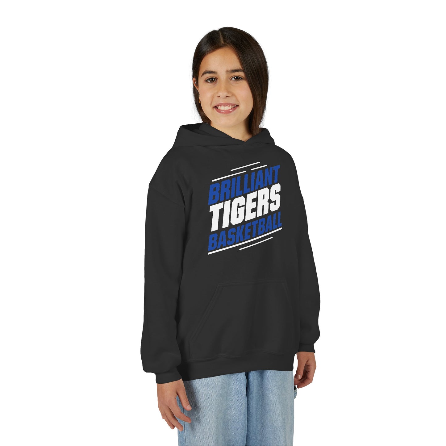Youth Hoodie Sweatshirt \ Brilliant Tigers Basketball \ BTBK2