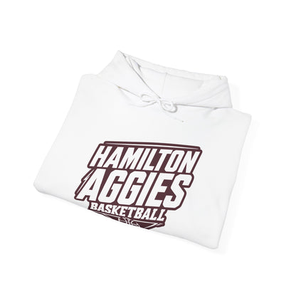 Adult Hoodie Sweatshirt \ Hamilton Aggies Basketball \ HABB2
