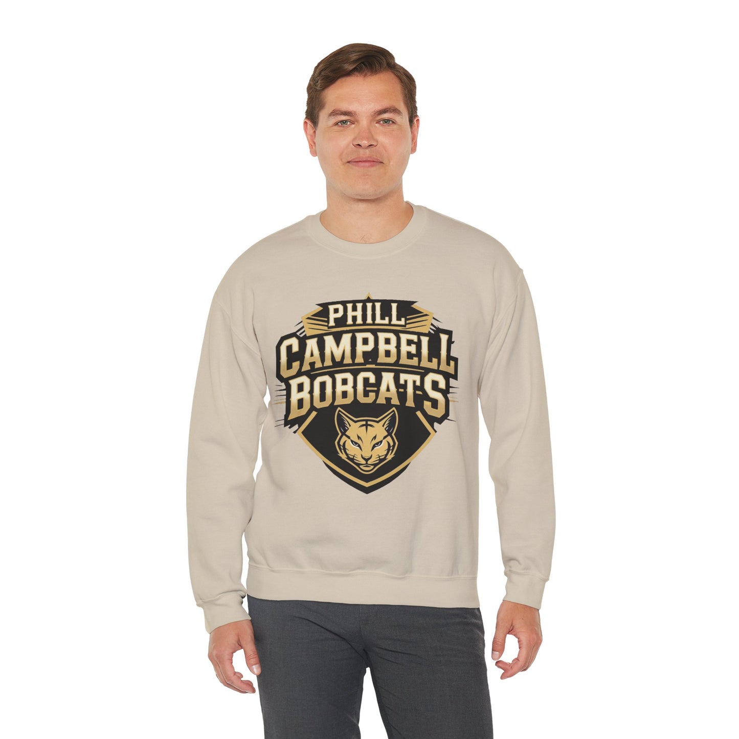 Adult Crewneck Sweatshirt \ Phill Campbell Bobcats \ PCB1