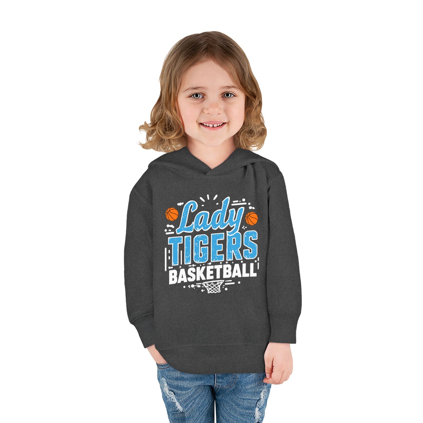 Toddler Hoodie Sweatshirt \ Brilliant Tigers Basketball \ BTBKG1
