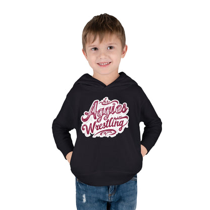 Toddler Hoodie Sweatshirt \ Hamilton Aggies Wrestling \ HAWG2