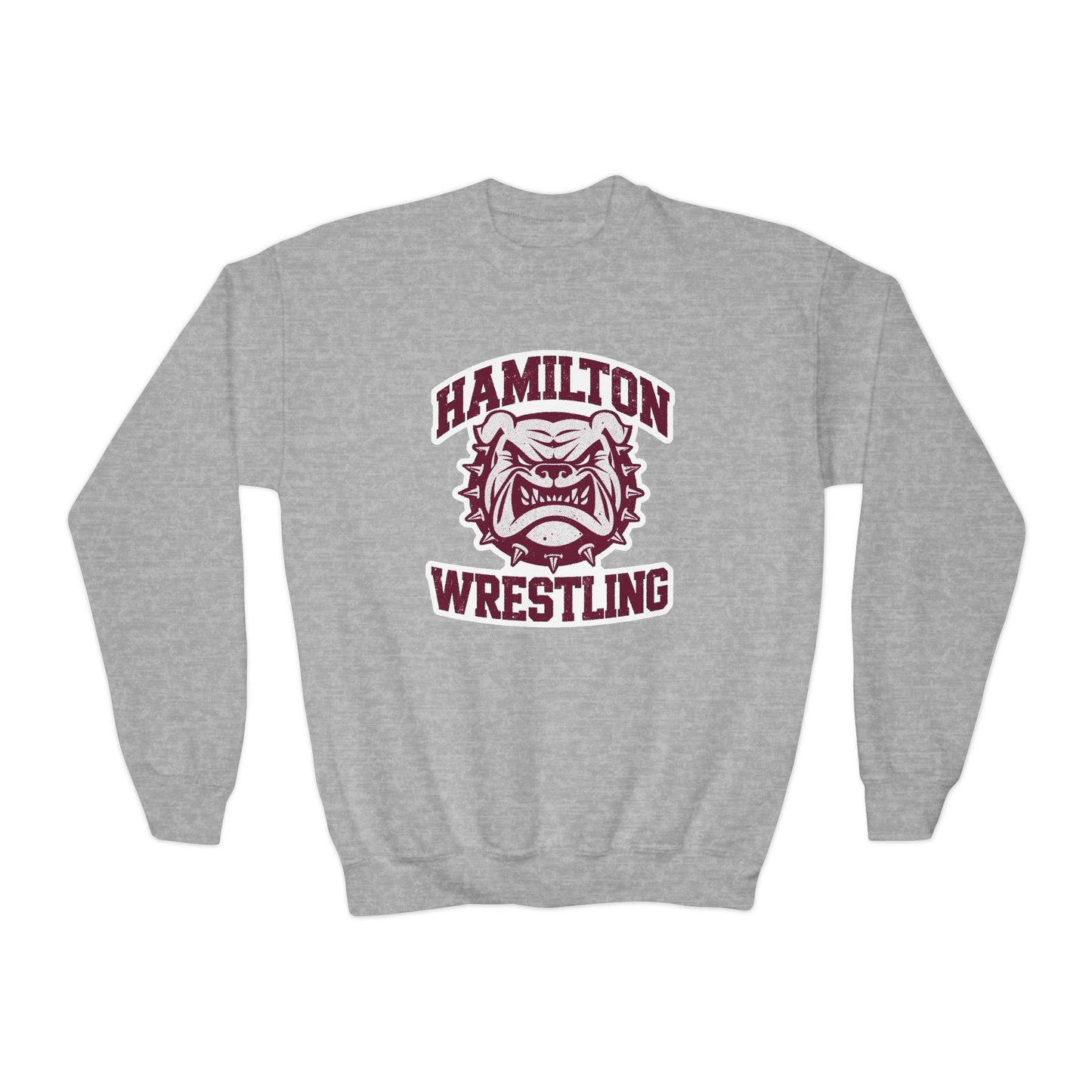 Youth Crewneck Sweatshirt \ Hamilton Aggies Wrestling \ HAW2