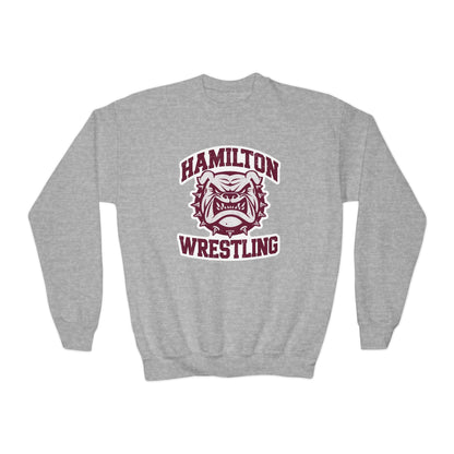 Youth Crewneck Sweatshirt \ Hamilton Aggies Wrestling \ HAW2