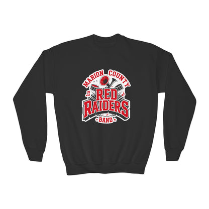 Youth Crewneck Sweatshirt \ Marion County Red Raiders Band \ MCB2