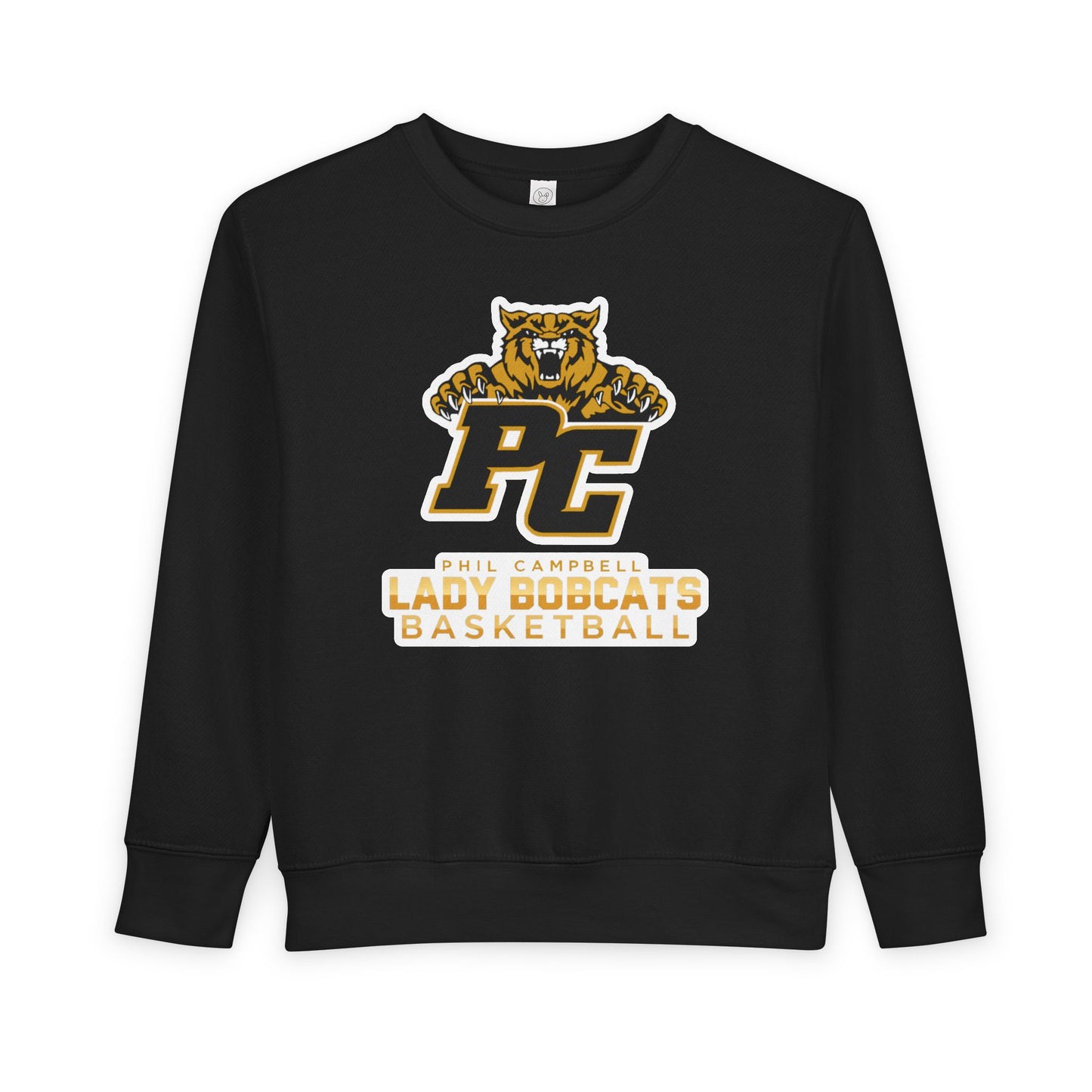 Toddler Crewneck Sweatshirt \ Phil Campbell Bobcats Basketball \ PCBBKG1