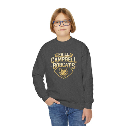 Youth Crewneck Sweatshirt \ Phill Campbell Bobcats \ PCB1