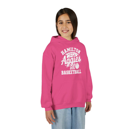 Youth Hoodie Sweatshirt \ Hamilton Aggies Basketball \ HABBG1