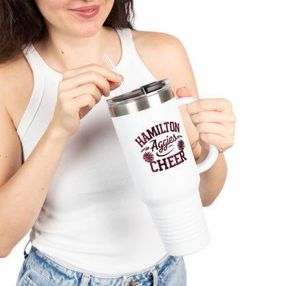 40oz Insulated Tumbler \ Hamilton Aggies Cheer \ Style HAC2