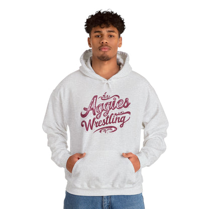 Adult Hoodie Sweatshirt \ Hamilton Aggies Wrestling \ HAWG2
