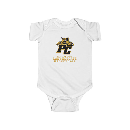 Short Sleeve Baby Bodysuit \ Phil Campbell Bobcats Basketball \ PCBBKG1