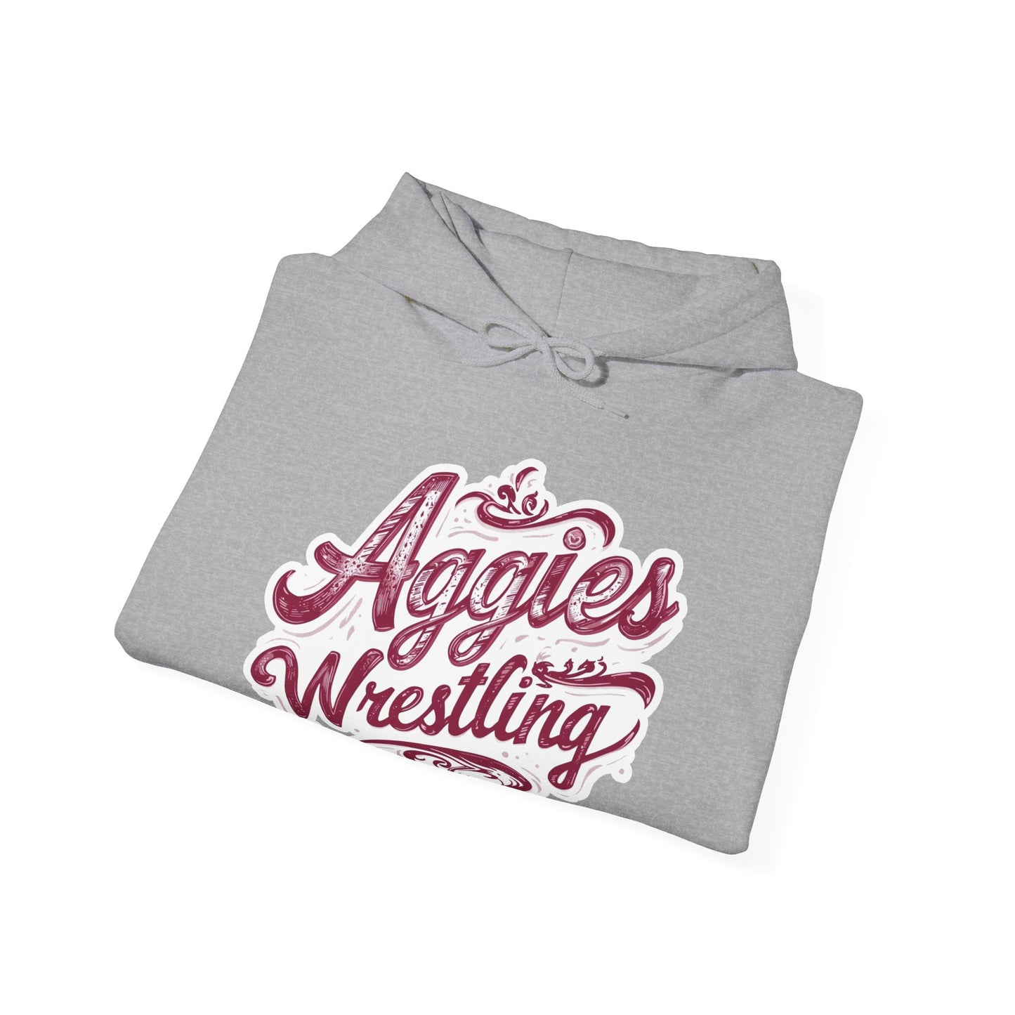 Adult Hoodie Sweatshirt \ Hamilton Aggies Wrestling \ HAWG2