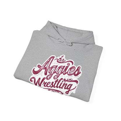 Adult Hoodie Sweatshirt \ Hamilton Aggies Wrestling \ HAWG2