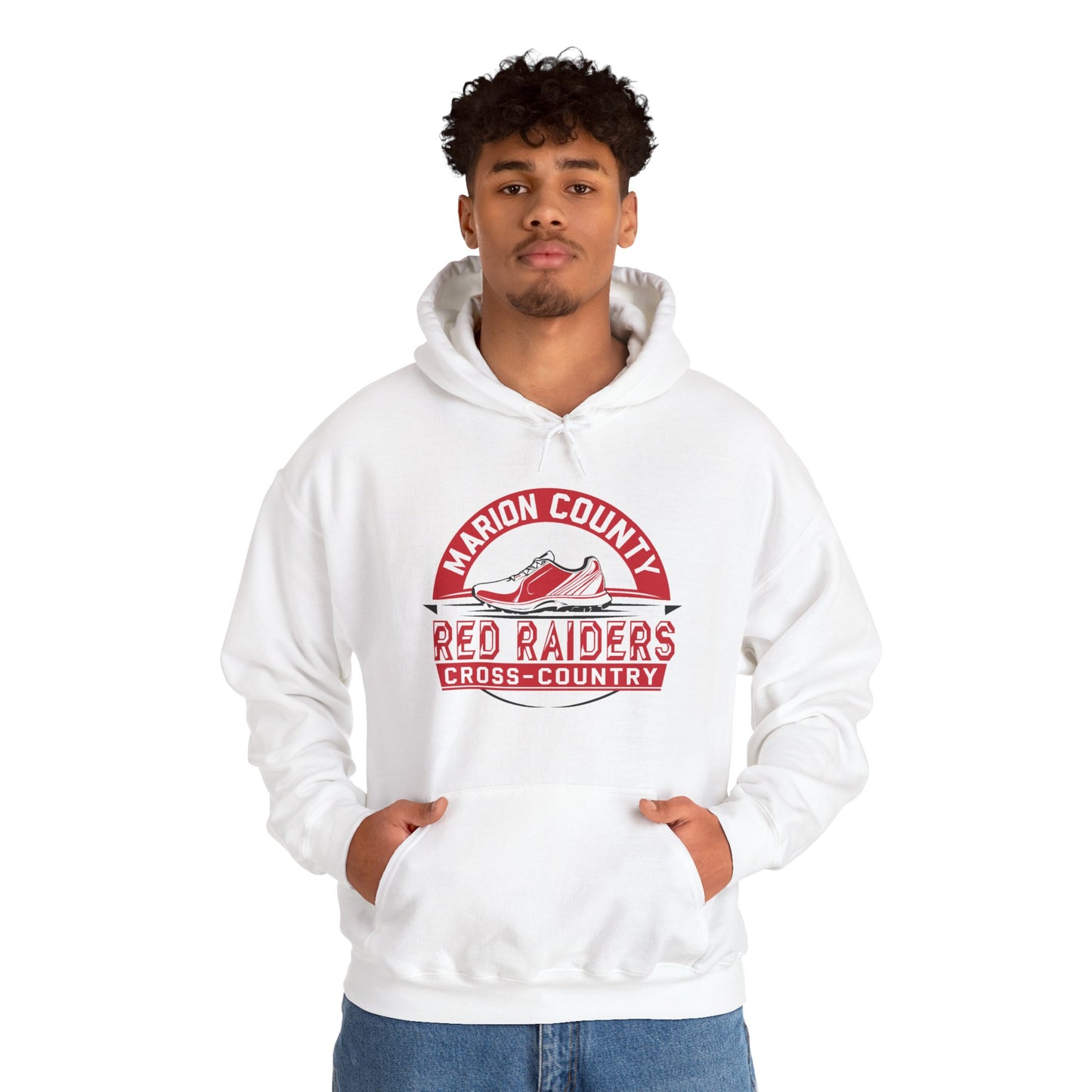 Adult Hoodie Sweatshirt \ Marion County Red Raiders Cross-Country \ MCCC1