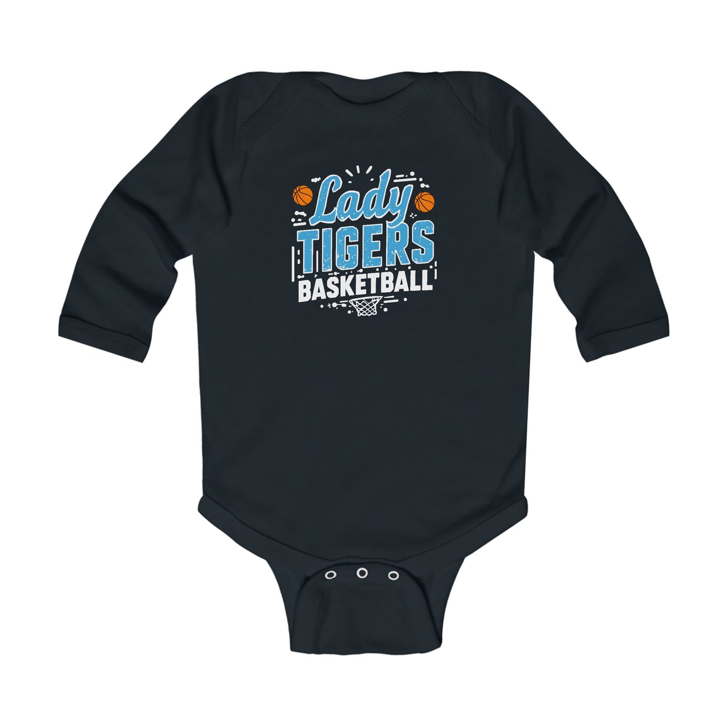 Long Sleeve Baby Bodysuit \ Brilliant Tigers Basketball \ BTBKG1