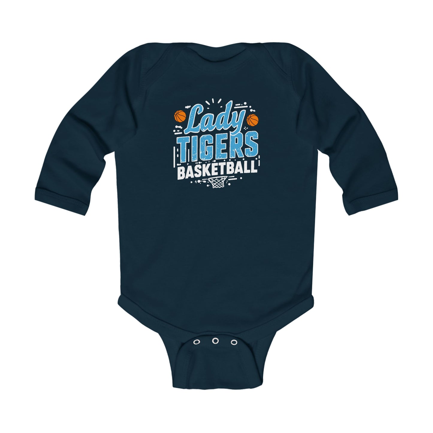 Long Sleeve Baby Bodysuit \ Brilliant Tigers Basketball \ BTBKG1