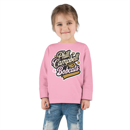 Toddler Long Sleeve Tee \ Phill Campbell Bobcats \ PCBG1
