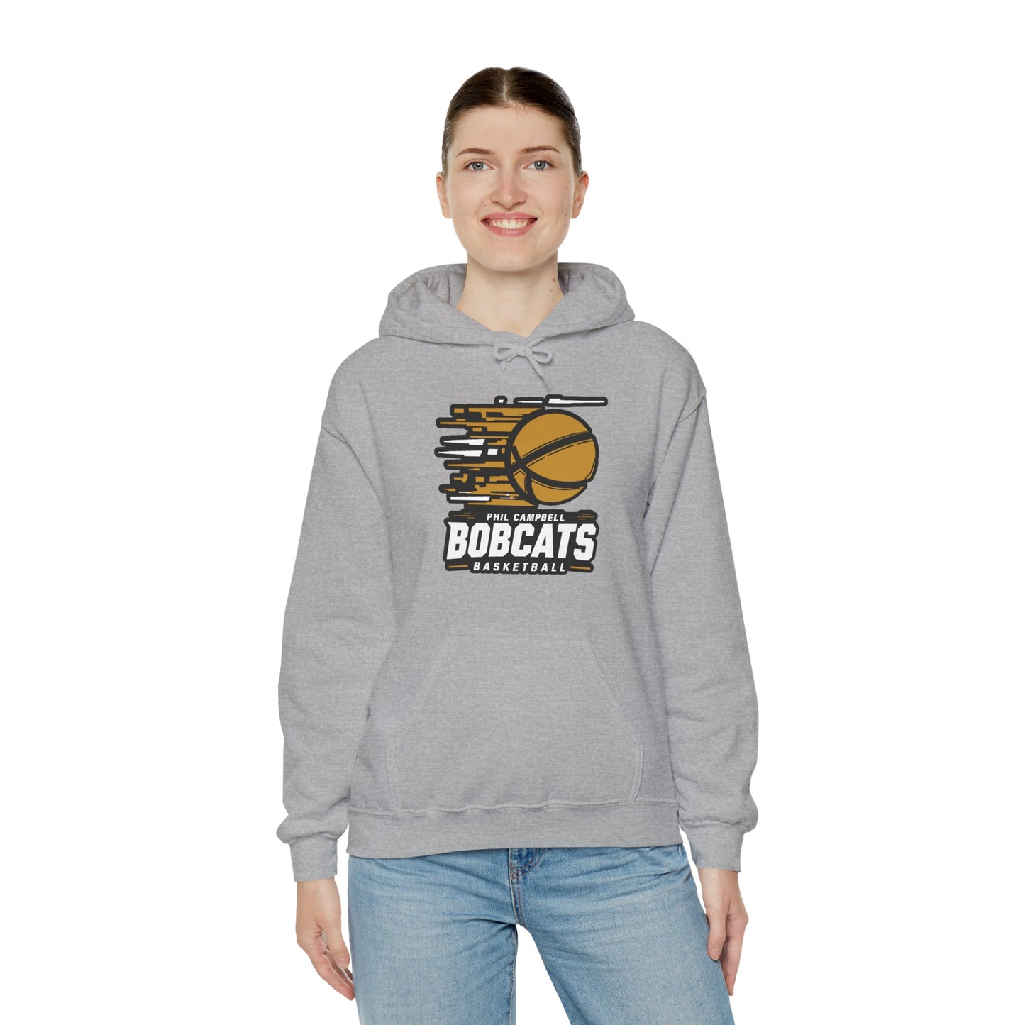 Adult Hoodie Sweatshirt \ Phil Campbell Bobcats Basketball \ PCBBK2