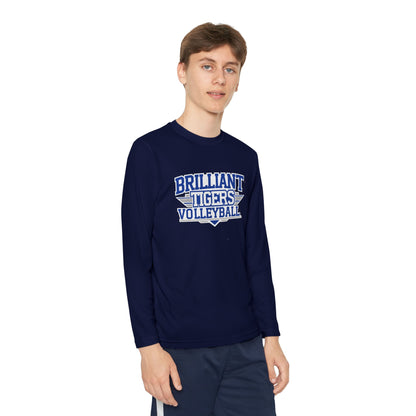 Youth Long Sleeve Tee \ Brilliant Tigers Volleyball \ BTV2