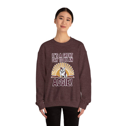 Adult Crewneck Sweatshirt \ It's a Great Day to be a Aggie! \ GDA4