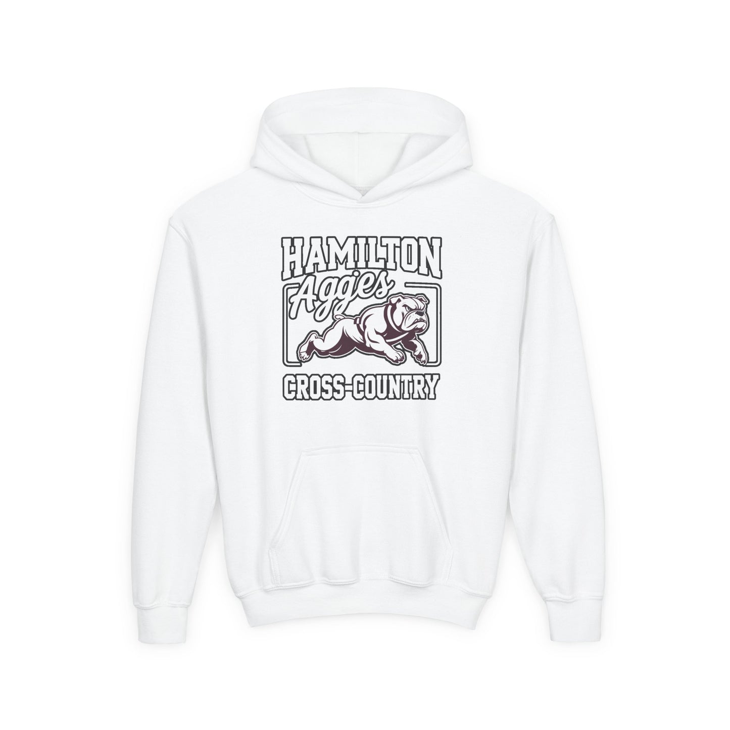Youth Hoodie Sweatshirt \ Hamilton Aggies Cross-Country \ HCC2
