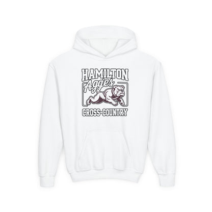 Youth Hoodie Sweatshirt \ Hamilton Aggies Cross-Country \ HCC2