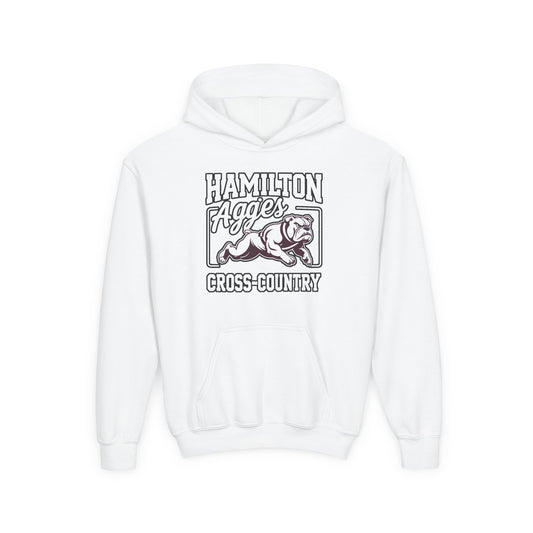 Youth Hoodie Sweatshirt \ Hamilton Aggies Cross-Country \ HCC2