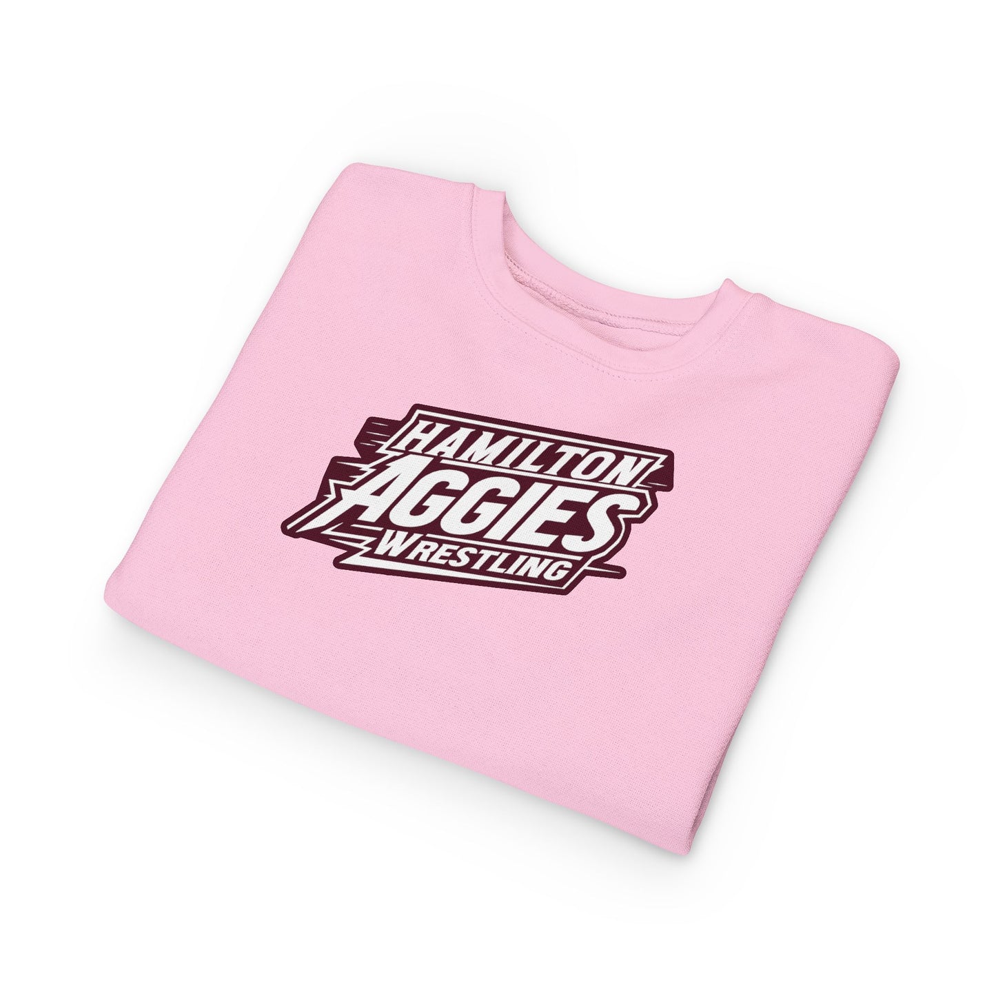 Toddler Crewneck Sweatshirt \ Hamilton Aggies Wrestling \ HAW1