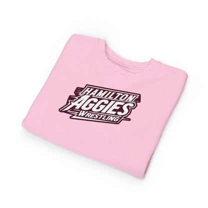 Toddler Crewneck Sweatshirt \ Hamilton Aggies Wrestling \ HAW1