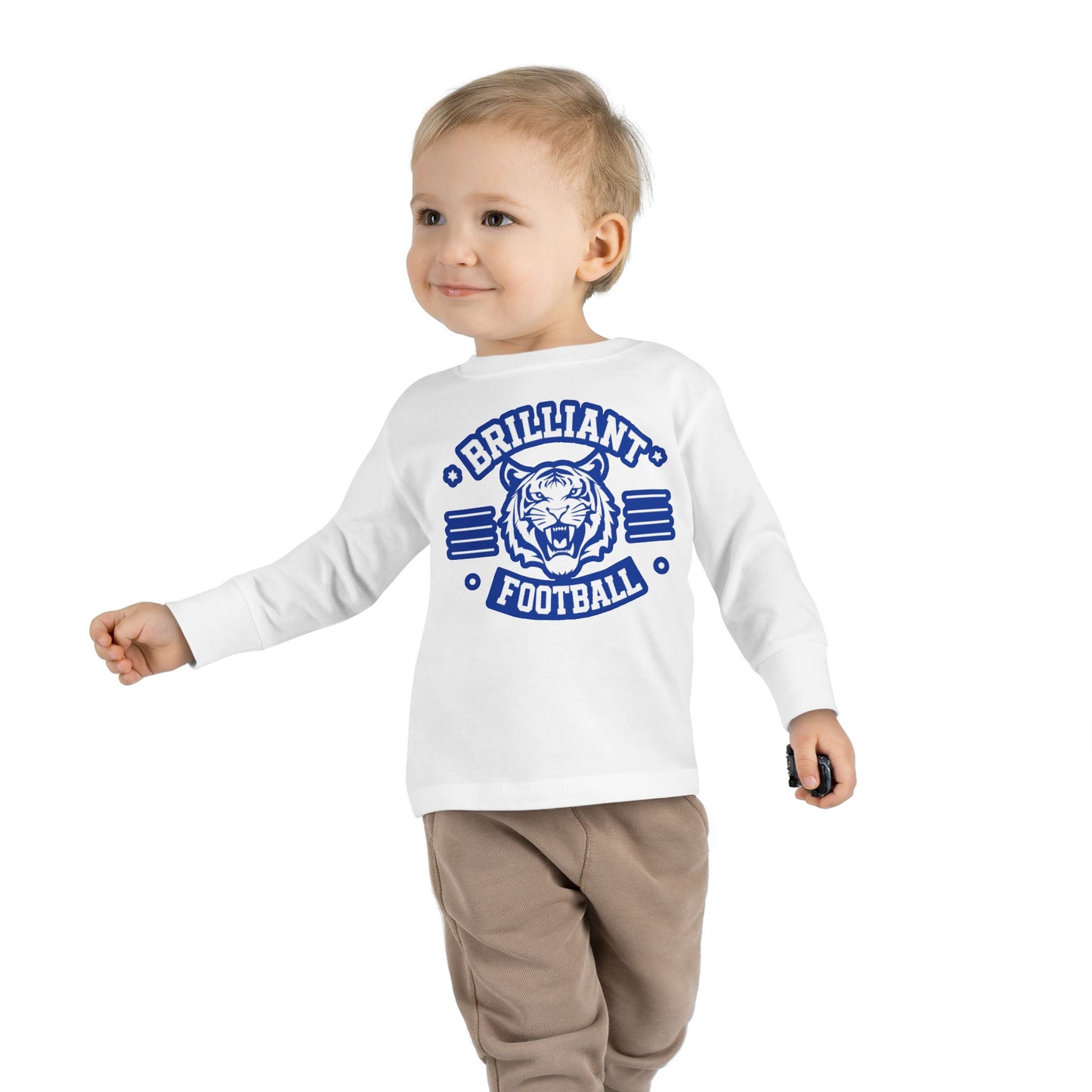 Toddler Long Sleeve Tee \ Brilliant Tigers Football \ BTF2