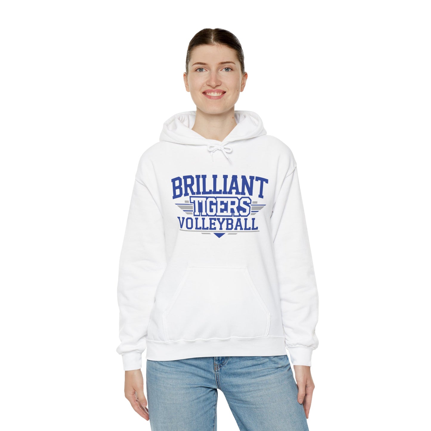 Adult Hoodie Sweatshirt \ Brilliant Tigers Volleyball \ BTV2