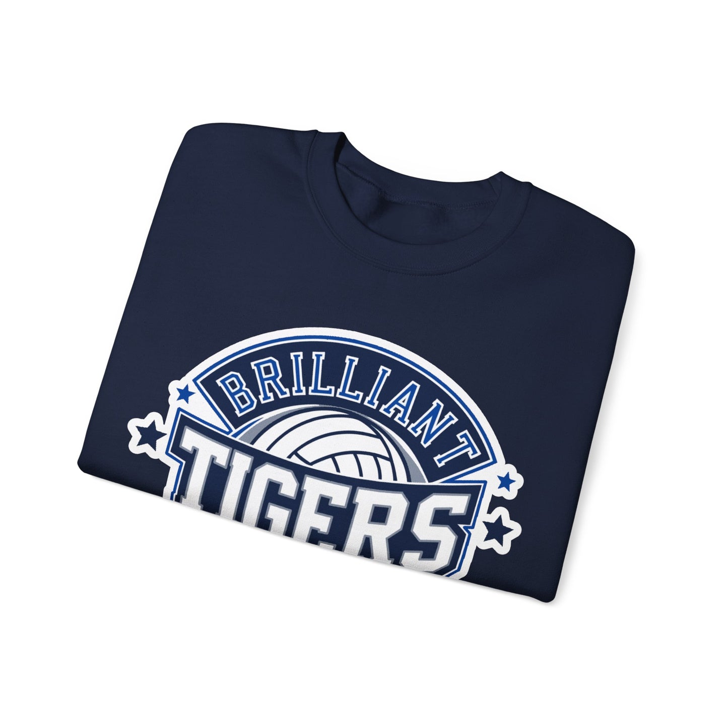 Adult Crewneck Sweatshirt \ Brilliant Tigers Volleyball \ BTV1