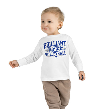 Toddler Long Sleeve Tee \ Brilliant Tigers Volleyball \ BTV2