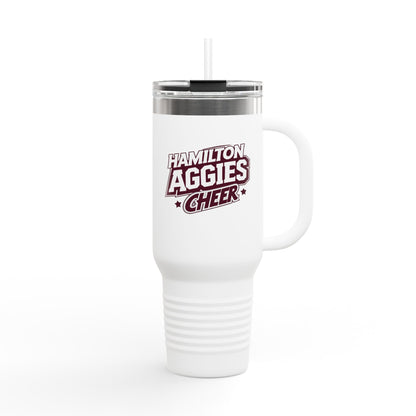 40oz Insulated Tumbler \ Hamilton Aggies Cheer \ Style 1