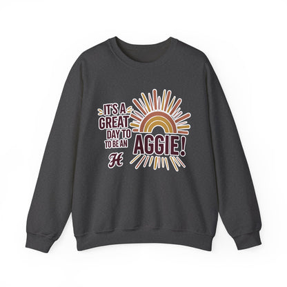 Adult Crewneck Sweatshirt \ It's a Great Day to be an Aggie! \ GDA1