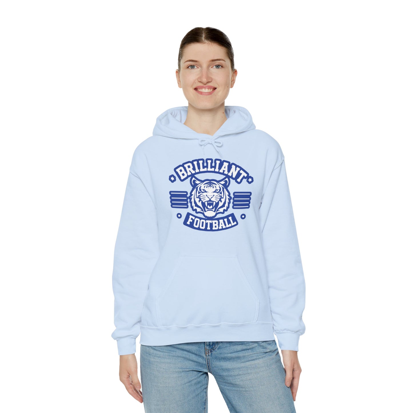 Adult Hoodie Sweatshirt \ Brilliant Tigers Football \ BTF2